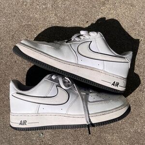 Nike White & black Air Force ones